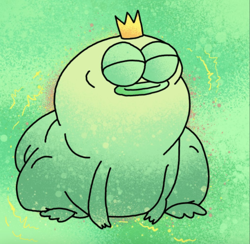 YourFavWhiteMex's tweet photo. @ladyloomi @Overlord_xyz @RealSupDucks Art is made by an OG Web 3 artist @frankynines
#KingFrogs #MegaToads and part of the ecosystem too https://t.co/m4hzgQfgcG