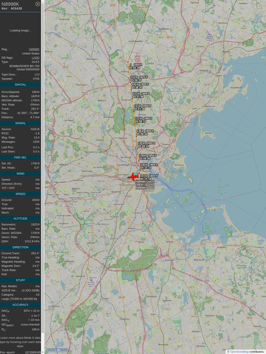 AboveMedford's tweet image. ICAO: #AC6A3D
Flt: #N8998K #BANKOFUTAH
First seen: 2023/01/05 00:08:39
Min Alt: 1800 ft MSL
Min Dist: 1.25 mi

#planefence #adsb - planefence.com/medford
globe.adsbexchange.com/?icao=ac6a3d
