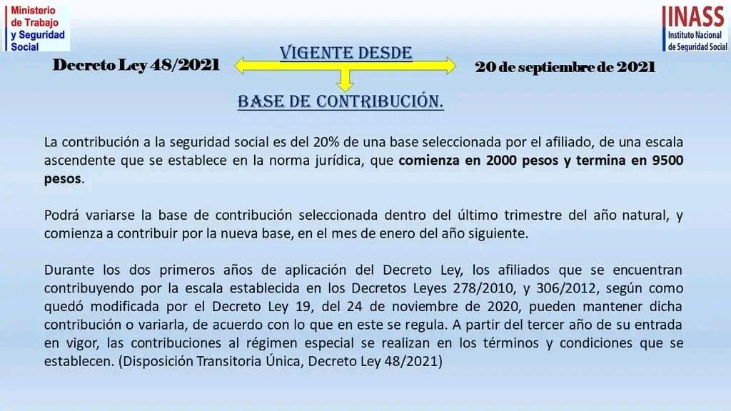 DPTVC_TPCP's tweet photo. Cuál y cuando seleccionar la base de contribución  de un TPCP o Socio de CNA o MIPYME?.  Tomado de #MtssCuba.  @MTSS_CUBA @MartaEFeito @DPTVCTPCP @PuertoRaisa @YuniaAbreu @Leonard20664378 @ComunicadorDpt @Colina_VClara @AlbertoLopezVC @ https://t.co/76FViA6KNx