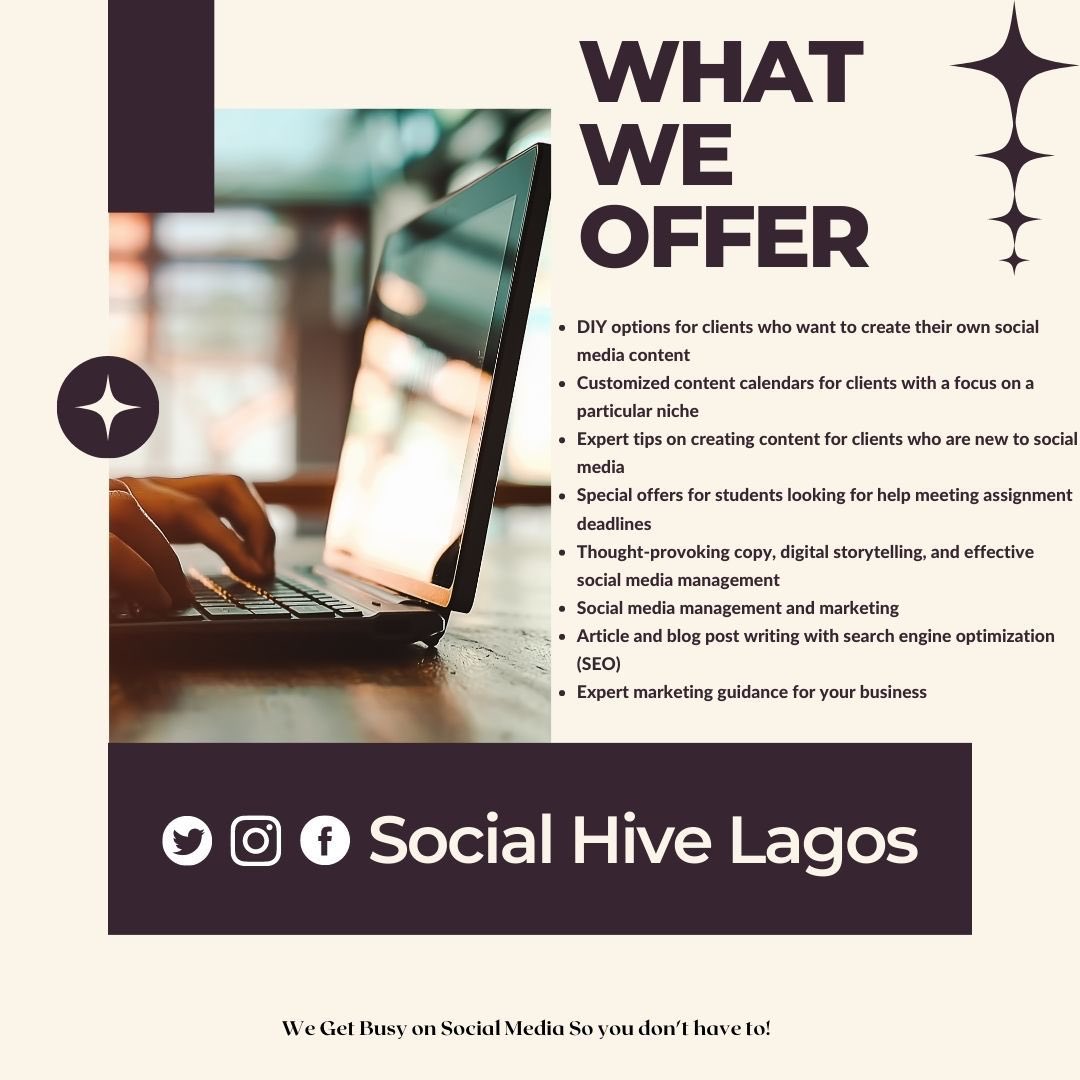 SocialHiveLagos's tweet photo. Good Morning Twitter. Don’t scroll without sending us a Dm🤝❤️ https://t.co/TJBw97YsDx