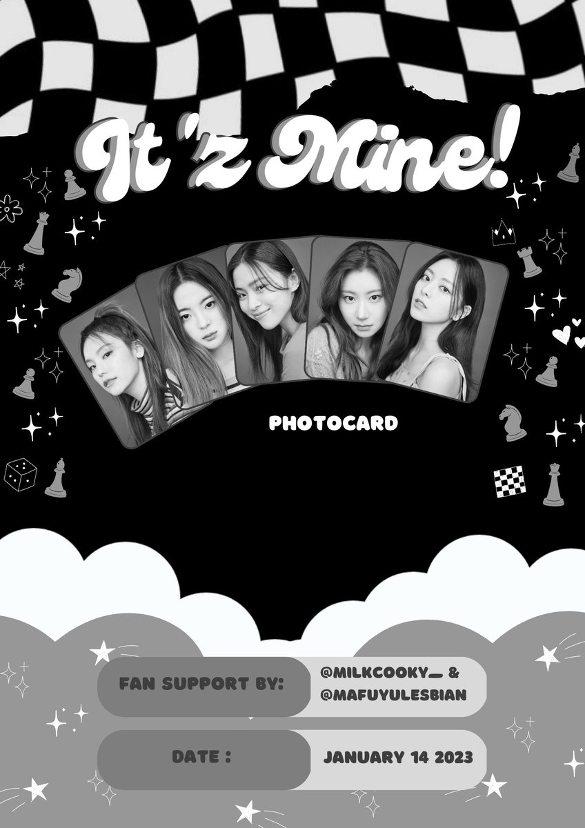 milkcooky_'s tweet photo. ʚ IT'Z MINE! FANKITS BY : @milkcooky_  and 
@mafuyulesbian ɞ

Mine this It'z Mine Fankit on the day 1 of the concert ♚

— Like, rt, and say hi! 
— Date: January 14, 2023
— Exact Time and Location: TBA
— Open for trade. Just reply or dm me.

#ITZY_CHECKMATE_MANILA
#ITZYinMANILA https://t.co/BD1AmYRvOo