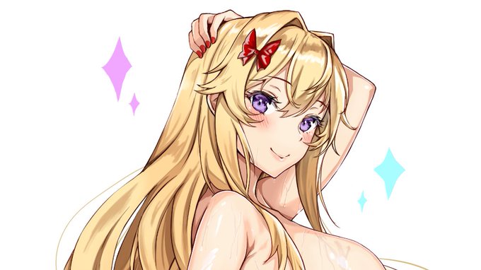 pixivFANBOXで水着 紫様 R18差分「上裸差分・胸盛り差分」16枚を公開しました! https://t.co/aXKfoWZX9i 