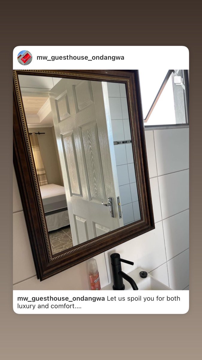 tinahnangolo's tweet photo. Are you in Ondangwa and you have no place to spend the night? Feel free to visit the MW Guesthouse for a relaxing and affordable luxurious accommodation. It's located in onethindi , however you can call 0818528316.
Double rooms N$350
Special rooms N$450
Family rooms N$500 https://t.co/uosS9Nk6xg