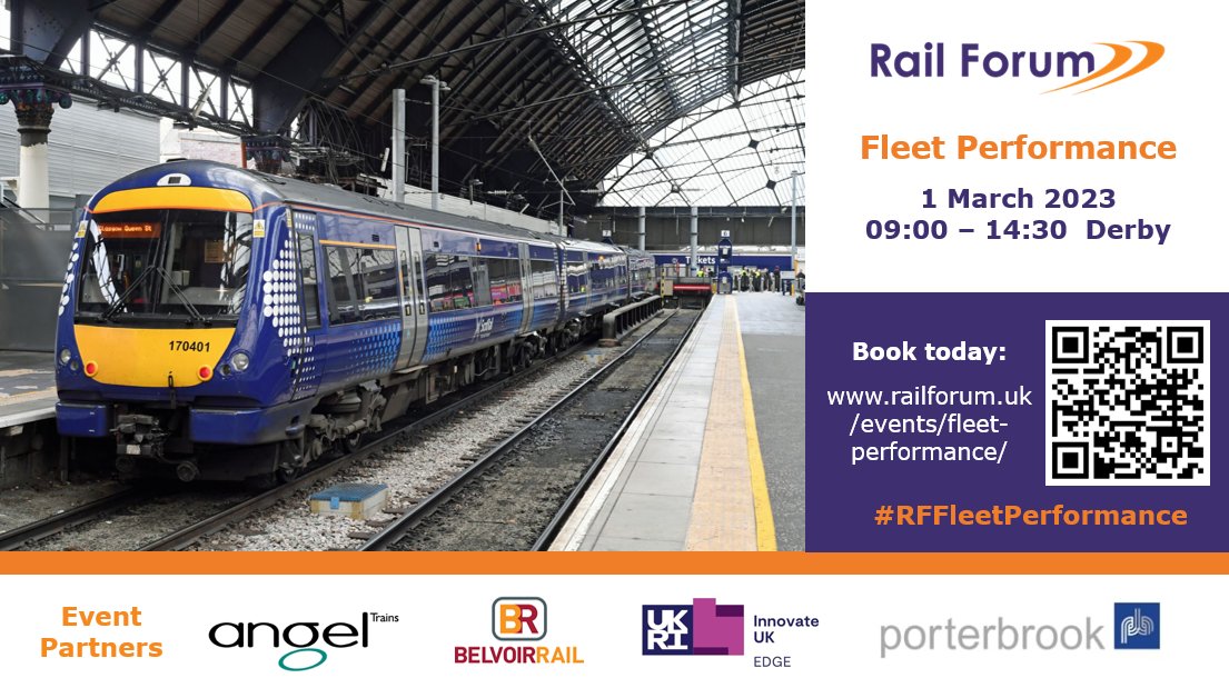 railforum_uk's tweet image. NEW EVENT!

We are delighted to bring this #FleetPerformance event to our members &amp;amp; wider industry, with a particular focus on the well loved #Turbostar.

Learn more: linkedin.com/feed/update/ur…

Our great Event Partners: #AngelTrains, @BelvoirRail, @IUK_EDGE_Mids &amp;amp; @PorterbrookRail