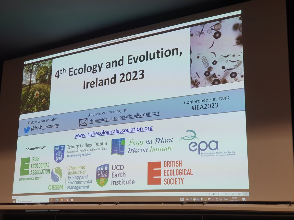 Day 1 of #IEA2023 at <a href="/tcddublin/">Trinity College Dublin</a> 
Excited for my first in-person talk since before the pandemic! Thanks <a href="/irish_ecology/">IEA</a> for having me!