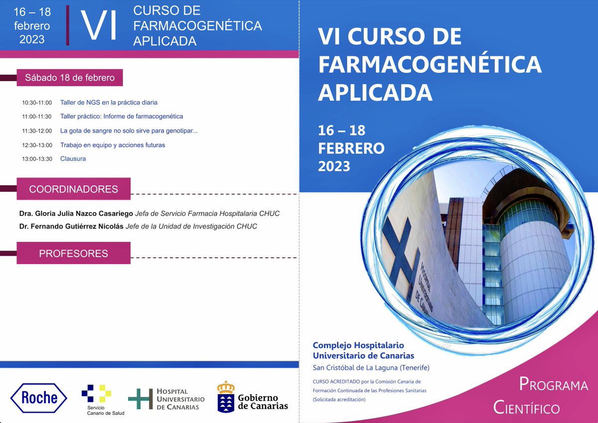fgunico's tweet photo. Tras el parón pandemia...volvemos a realizar el

    🧬VI CURSO DE FG APLICADA🧪

FG y FC para la individualización del tratamiento en:
 LLA pediátrica
 Inmunoterapia Oncológica
 Osteosarcoma
 EII
 Ca Próstata
 Antibioterapia en críticos
 GIST
 LMC
 CCR https://t.co/FHks4XMG3N