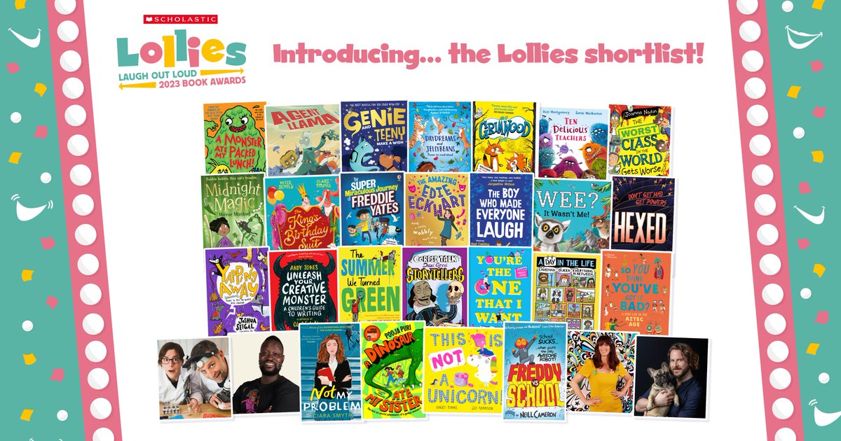 Introducing... the #Lollies2023 shortlist! It's time to read the books, choose your funny favourites and cast your vote! shop.scholastic.co.uk/lollies