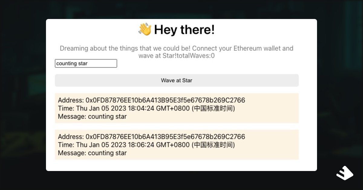 NFTYeah_'s tweet photo. Shipped my own web3 app w/ buildspace 🚢!

✅ Deployed a custom smart contract.
✅ Built a "Connect Wallet" flow.
✅ Created my own version of a web3 Twitter! https://t.co/brYysD78E2