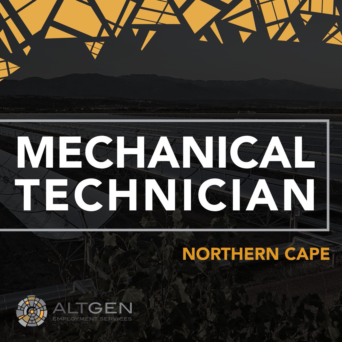 AltgenR's tweet image. #JobAlert 𝗠𝗲𝗰𝗵𝗮𝗻𝗶𝗰𝗮𝗹 𝗧𝗲𝗰𝗵𝗻𝗶𝗰𝗶𝗮𝗻 (𝗙𝗶𝘁𝘁𝗲𝗿) – 𝗖𝗦𝗣 – 𝗡𝗼𝗿𝘁𝗵𝗲𝗿𝗻 𝗖𝗮𝗽𝗲 | altgen.com/job/mechanical…

#RenewableEnergy #Recruitment #GreenEnergy #CleanTech #SolarEnergy #CSP #CareerGoals #Sustainability #ClimateChange #NetZero