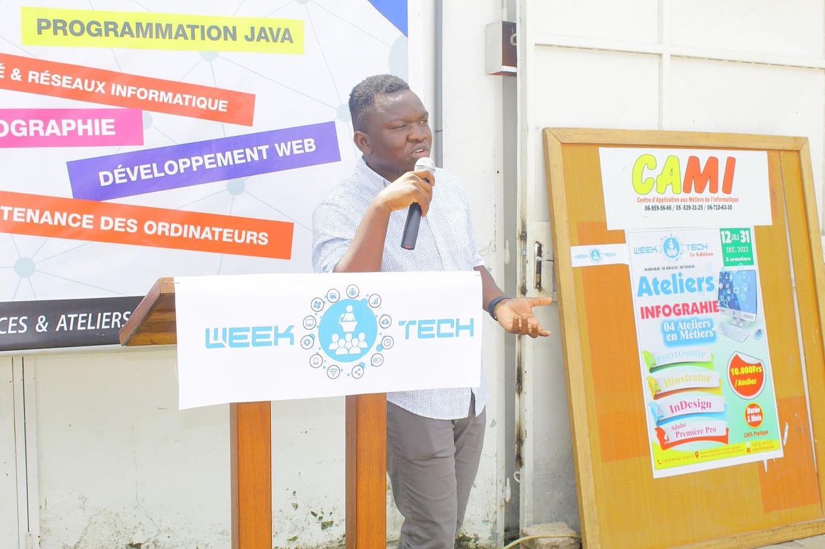 steve111MV's tweet photo. Nous avons clôturé décembre avec la #WeekTech par CAMI. Orientation des jeunes sur les métiers du numérique et partage d’expérience sous le thème #Startup

#ChezMoiAuCongo #Team242 #Speaker #Tech #Youth #SDGs #Innovation #Programming #Congo https://t.co/QlyQVgsVaD
