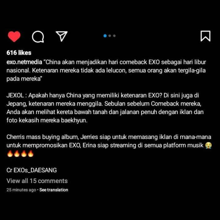 byunchanieexo's tweet photo. #Cherries :  Jadiin hari comeback #EXO sebagai hari libur nasional
#Jerries : Promosi besar-besaran
#ERINA, AYO SEMANGAT STREAMING NYA NANTI WAKTU #EXOcomeback 😭🙏 https://t.co/b3UXWnY3tG