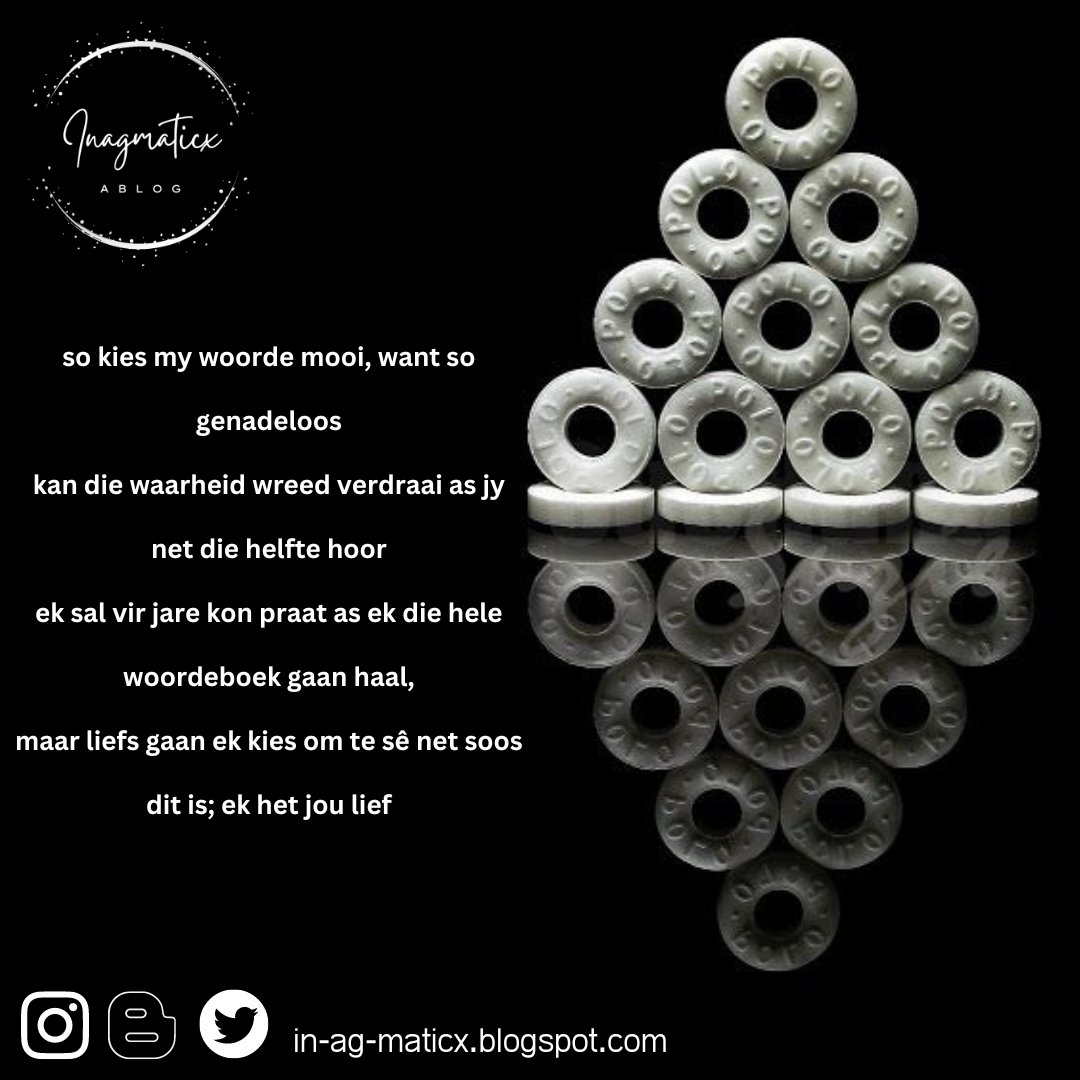Inagmaticx1's tweet photo. So is dit dan. #Ramblings #Scribble in #Afrikaans

Lyne vir woorde waarvoor ons so lief is. #Oneofthe40peoplewhospeaksAfrikaans https://t.co/Zq4yGlRnE2