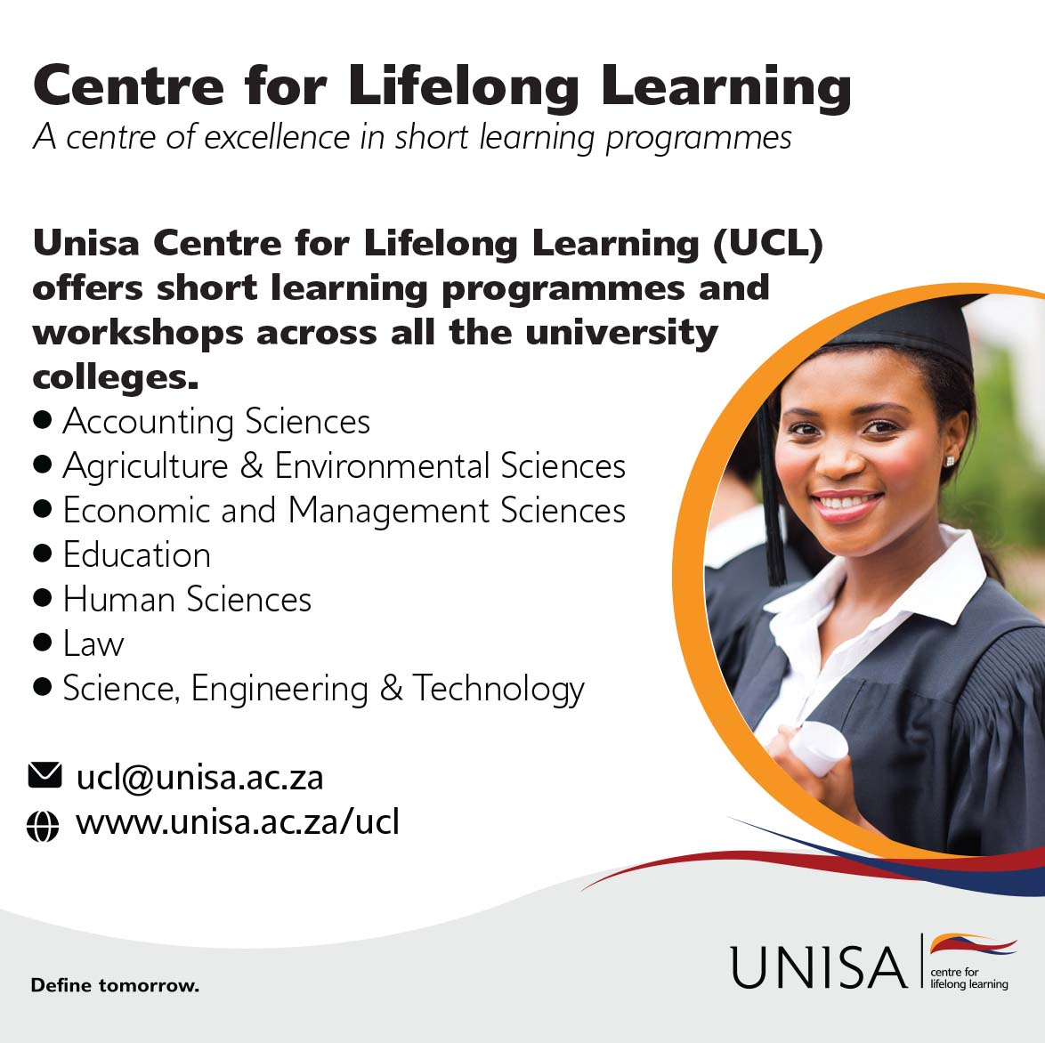 Unisa_CSET's tweet photo. Build your dreams with a short course.
