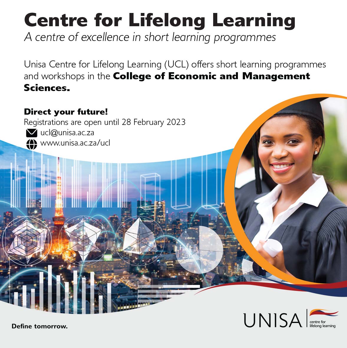 Unisa_CSET's tweet photo. Build your dreams with a short course.