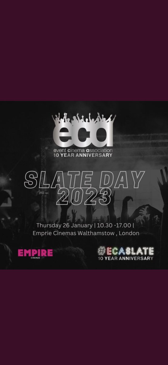 Have booked for #ecaslate yet? Book your tickets here and take advantage of our ticket bundle offer filmpass.co.uk/eca #eventcinema #lovecinema