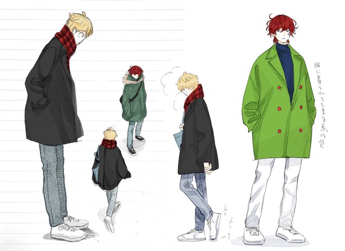 「2boys green coat」 illustration images(Latest)