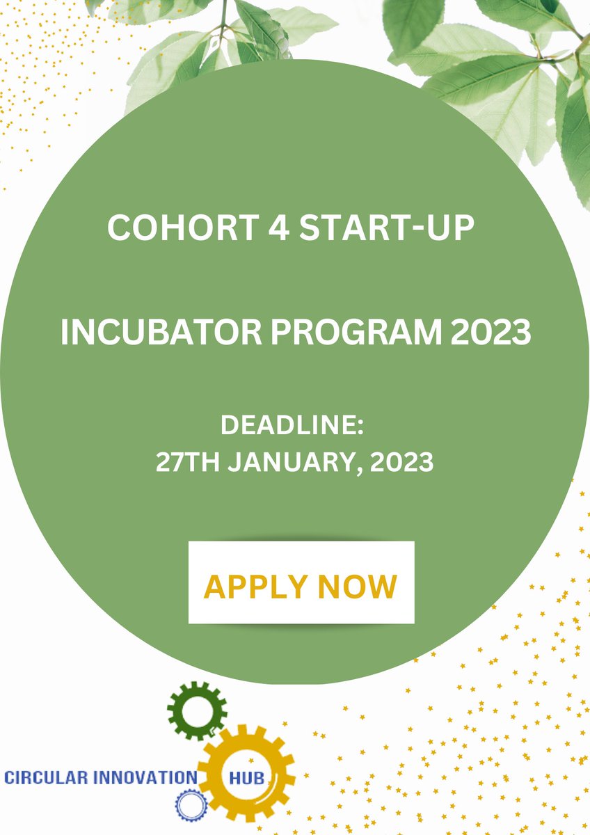 Do you run a #startup or early-stage #business that is specialized in any of these areas: #Ewaste #Batterytechnology  #Plastic #Glass #Metals #Organicwaste #Paperwaste #Greentech #Cleanenergy?
Apply for our Incubator Program here: bit.ly/3X42Vsq