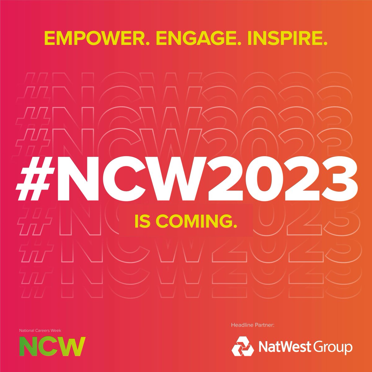 𝙂𝙀𝙏 𝙍𝙀𝘼𝘿𝙔 🎉 

#NationalCareersWeek 2023 👥

🗓️ 6 - 11th March 2023 

👉 #NCW2023 ✅

The biggest celebration of UK 🇬🇧 #Careers 

The countdown is on . . . . . 

🔗 buff.ly/3QerDUC