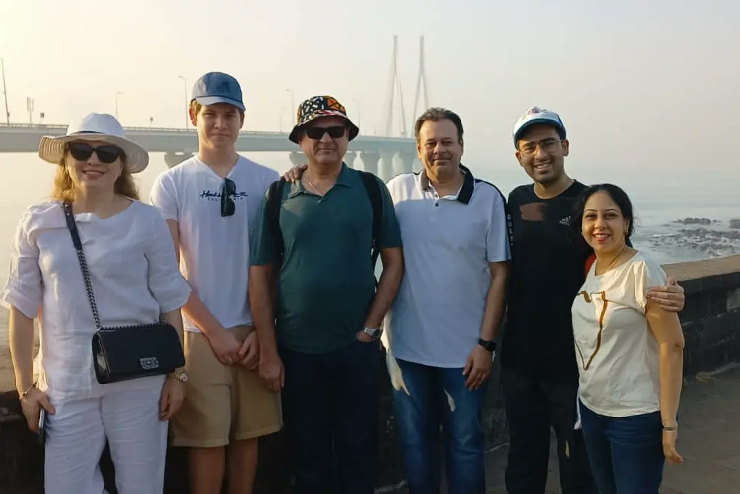 Khaki_Tours's tweet photo. Ashishโs brother was down in #Mumbai from #Switzerland, and the two families joined us on a #BygoneBandra walk. #Bandraโs sights and stories were as much a joy to the Mumbaikars as to the videshis. The #MountMary church, the quaint cottages and #Ranwar village made their day! https://t.co/SQOJjI0ySW