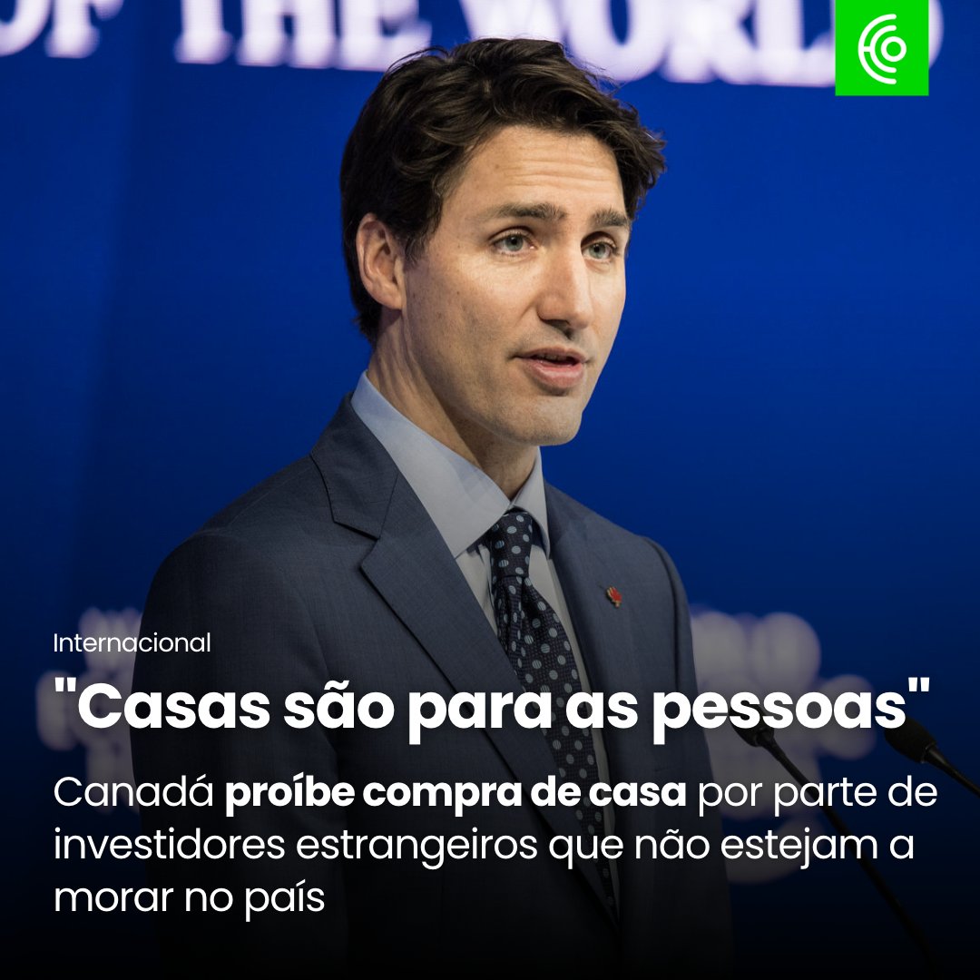 ECO_PT's tweet photo. O Canadá decidiu proibir a compra de casa por parte de investidores estrangeiros que não estejam a morar no país. A medida tem como objetivo travar a escalada dos preços dos imóveis https://t.co/Nh0XTn7kZJ