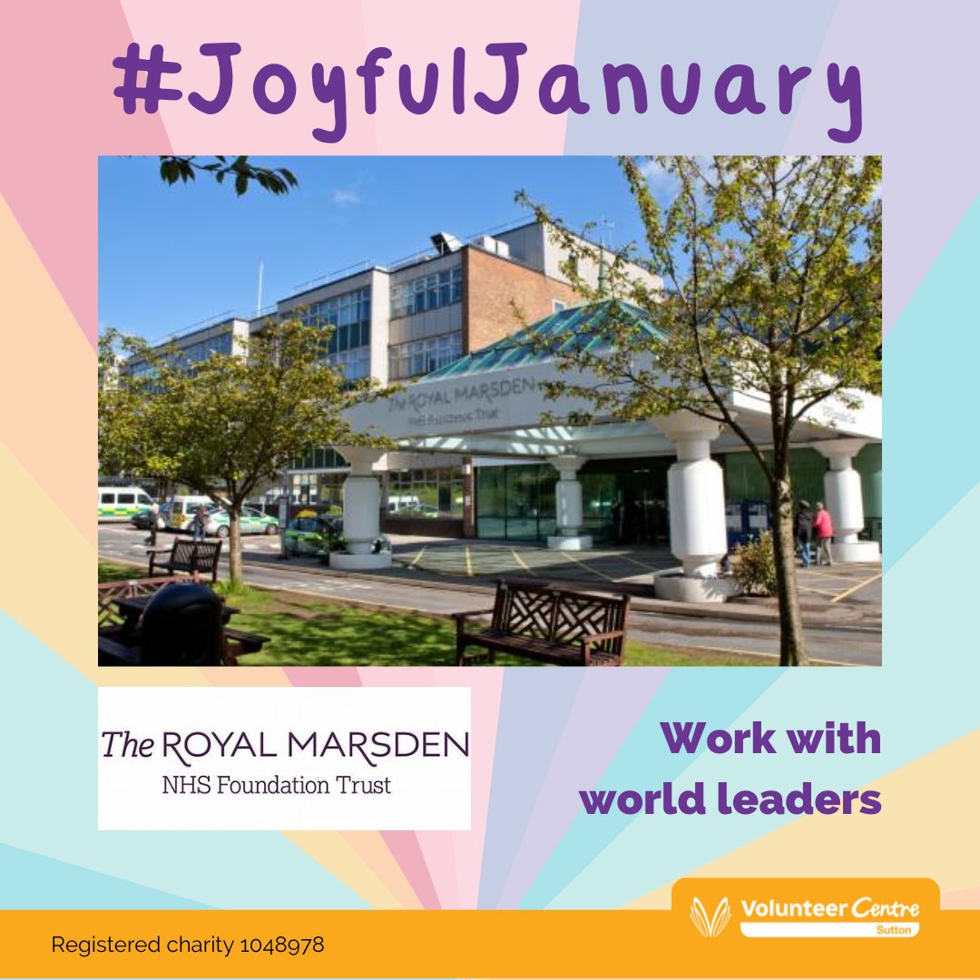 VCSutton1's tweet photo. Be proud to be a vital part of @royalmarsdenNHS  world-leading cancer centre legacy as they grow from strength to strength. No medical degree required, just a friendly face and kind word will make all the difference.
Find out more at https://t.co/OAkdLCijym
#VolunteerInSutton https://t.co/yiIFLJzrNA