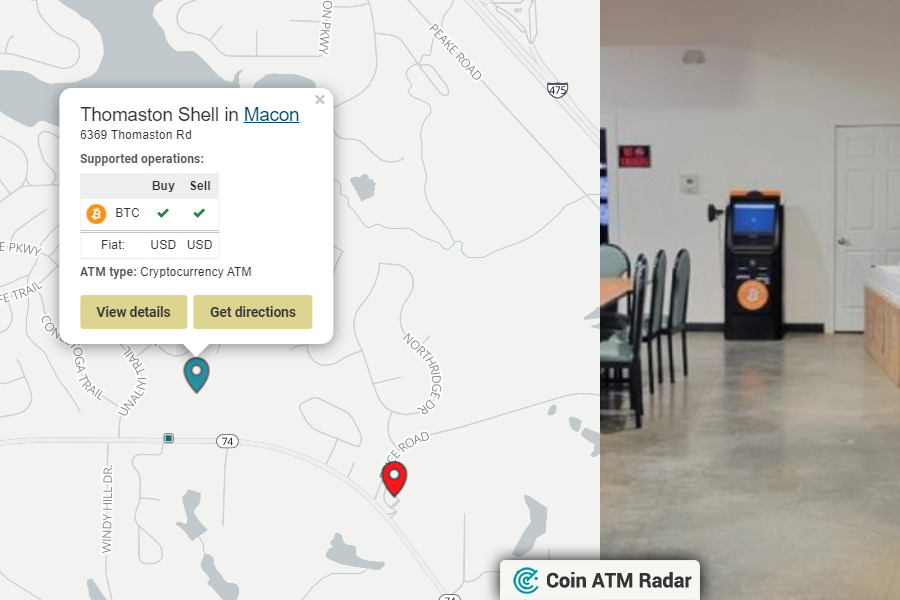 CoinATMRadar's tweet image. Newly installed #CryptocurrencyATM #bitcoin ATM at Thomaston Shell in #Macon 🇺🇸. Operated by #CoinSolutions. Supported coins: #BTC
coinatmradar.com/bitcoin_atm/61…