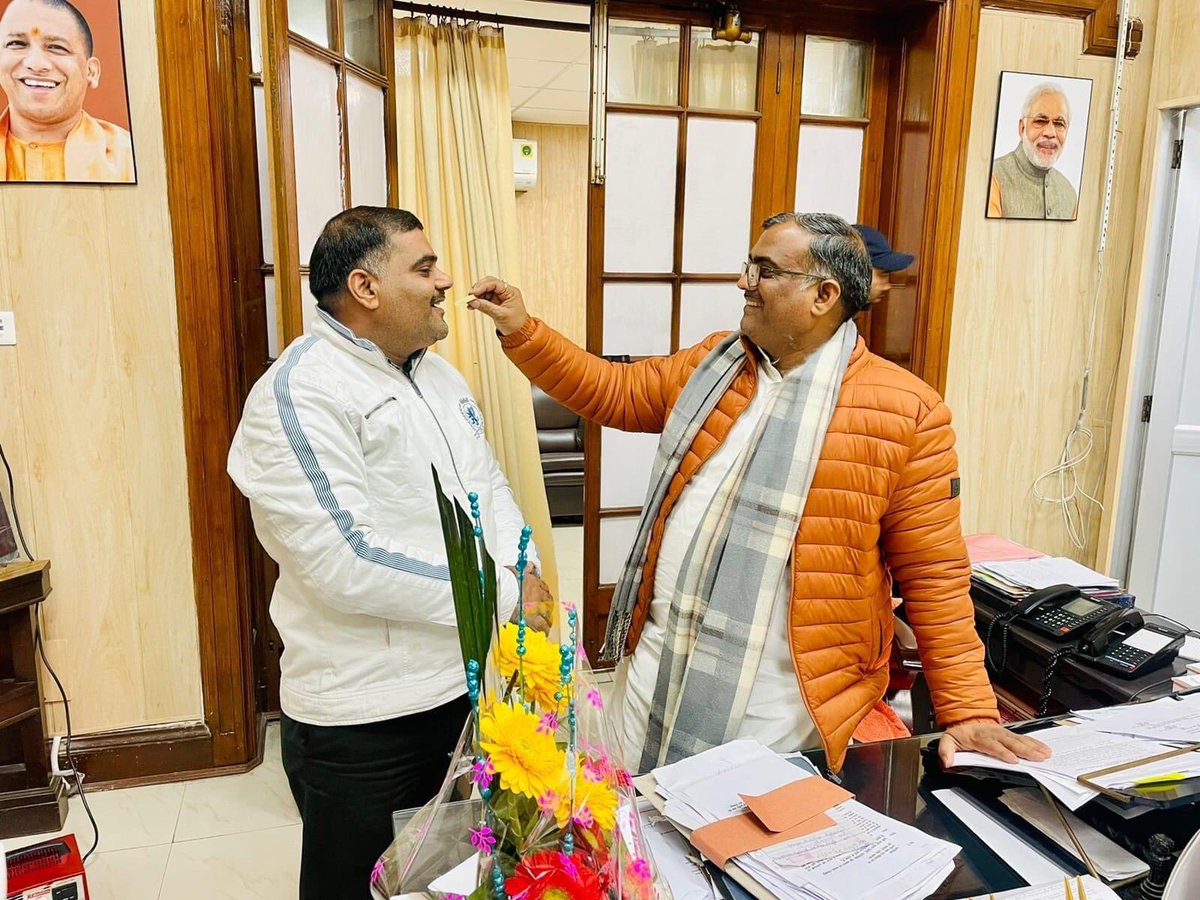 girishyadavbjp's tweet photo. विद्यार्थी परिषद के कार्यकर्ता औऱ मेरे सहयोगी पुष्पेंद्र कुमार त्यागी  को जन्मदिन की हार्दिक शुभकामना। https://t.co/uCUFAoQHVR