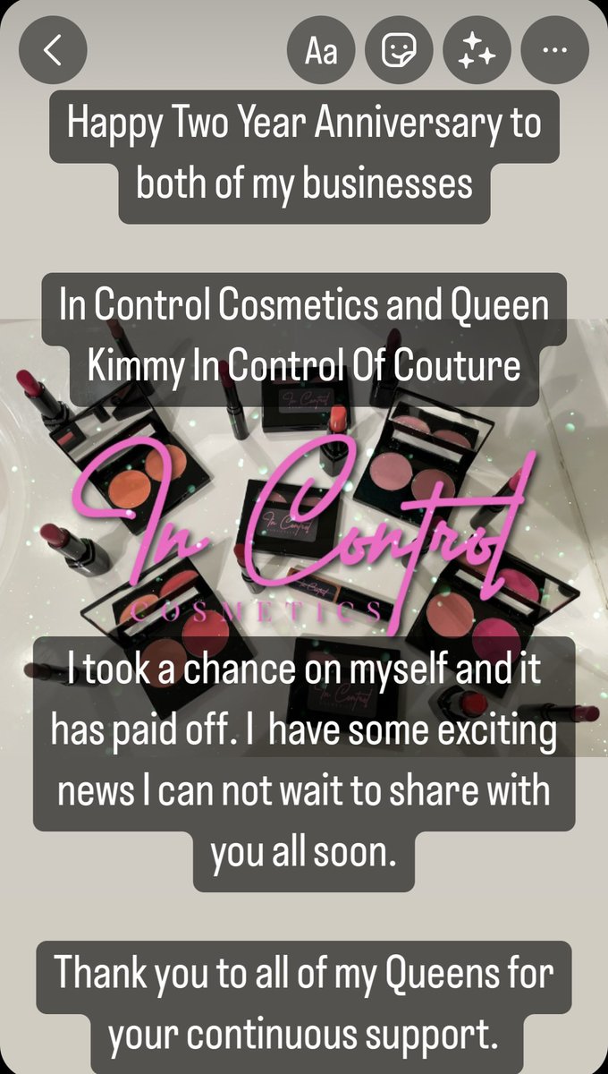 FAITHTUTORING's tweet photo. To all of my Queens for their continuous support throughout my two year journey. https://t.co/ES6VGfEKk2
#TakeControlQueens #InControlCosmetics #BlackOwnedBusiness #affordable #lipgloss #blushes #lipsticks #eyeshawdows #glutenfree #vegan #parabenfree #crueltyfree #talcfree https://t.co/8JWwMvpodE