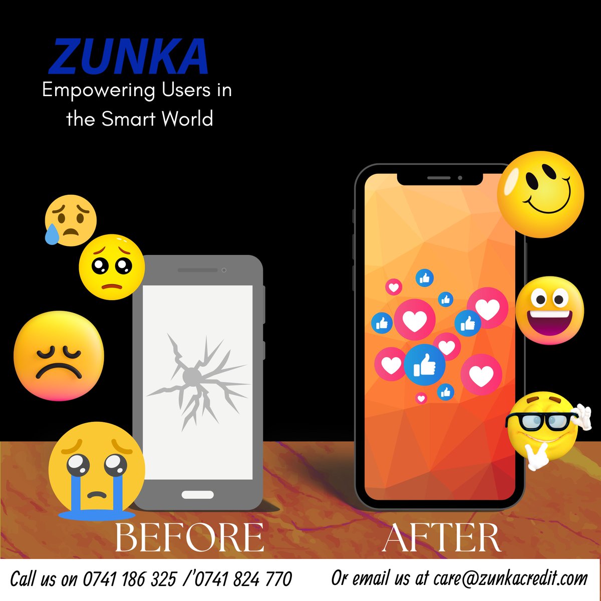 ZunkaApp's tweet image. Zunka is all about empowering lives in the Smart World. Do you have a feature phone and you want to upgrade or your smartphone has a cracked screen? Reach out to us and start your year with a great device to help you create content and grow your biz.
#2023
#Zunka
#smartphoneloans