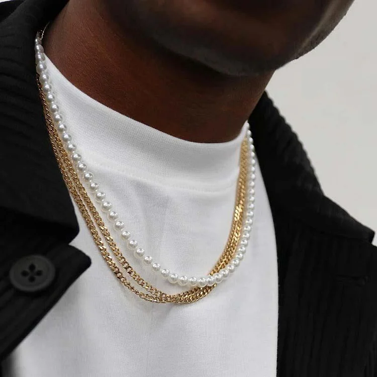 zulaboxjewelry's tweet image. Pearl Chain &amp;amp; Gold Cuban Chain Set Necklace Men's Hip Hop Jewelry
Buy Now &amp;gt;&amp;gt;&amp;gt; cutt.ly/o2zcHNg
#menschain #chainset #chains
