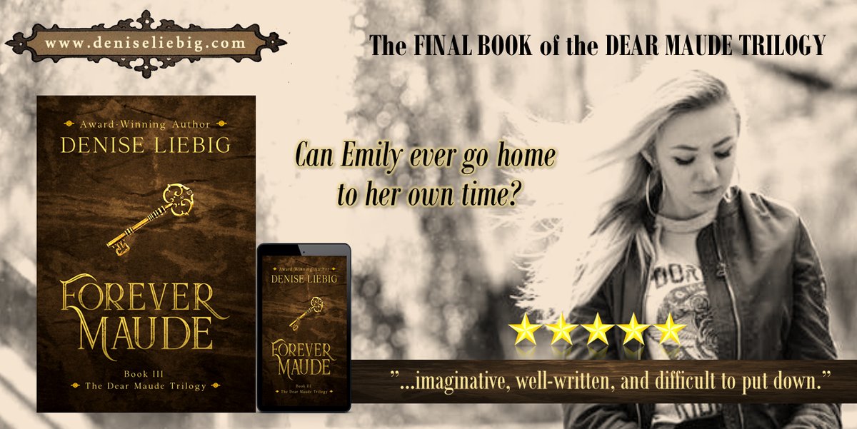 💖 FOREVER MAUDE 💖 | The Dear Maude Trilogy continues as Emily finds herself stuck in time with a bag of antique coins & a conscience that won’t let her forget her past. amazon.com/dp/B06XVC4P3Q Also on #audiobook ! #timetravel #trilogy #historicalfiction by @DeniseWithWords