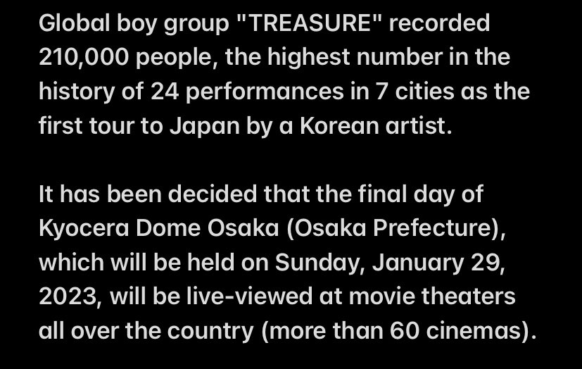 dobbyplums's tweet photo. 2 day shows on kyocera dome with 55k capacity and the last day show will be live viewed on movie theaters all over japan?
thatโs insane my treasure boys are huge ๐ญ https://t.co/zJU3EUEpem