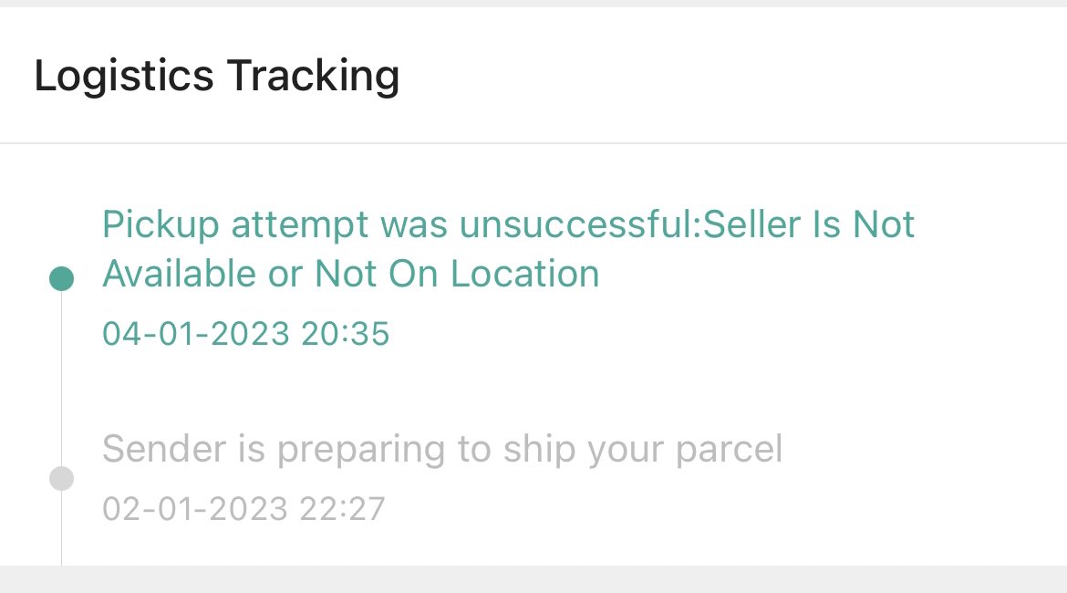 kookahchu's tweet photo. anyone experiencing this same issue sa j&amp;t? nasa bahay lang ako all day yesterday pero no rider shows up tapos eto yung lumabas sa tracking 🥹 https://t.co/iTOxCVlhNj