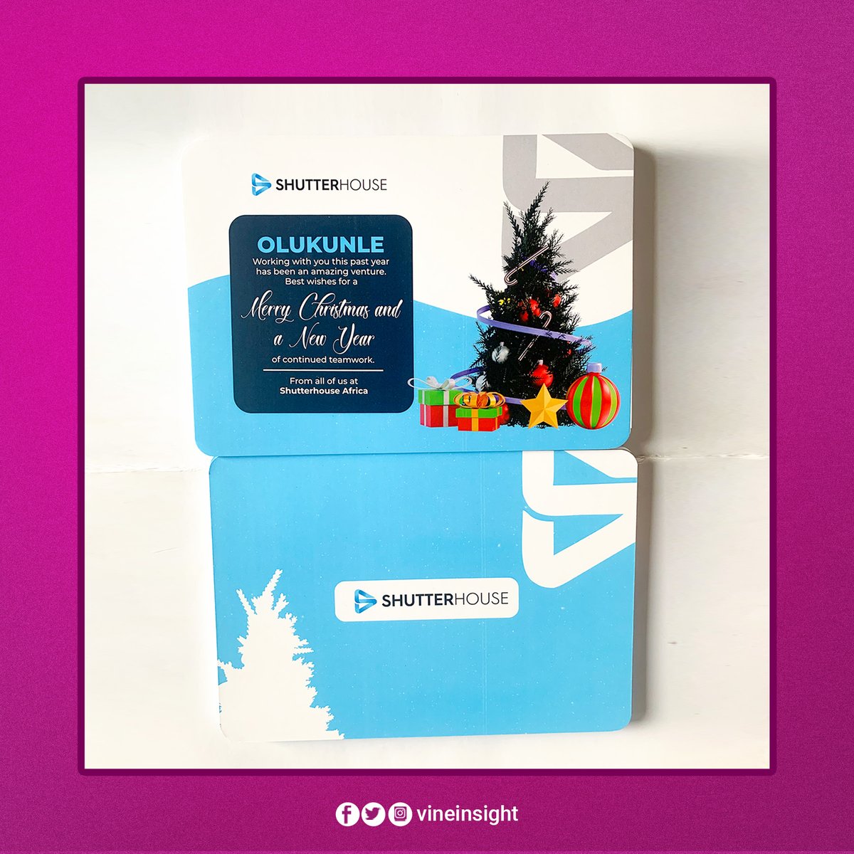 VineInsight's tweet photo. #ThrowbackThursday Here is a throwback to when our client Shutter House requested we design and print customized Christmas cards for their highly esteemed customers. 

You bet we delivered even with the short time frame and we are glad to satisfy another amazing client. https://t.co/yr3MCdCQeu