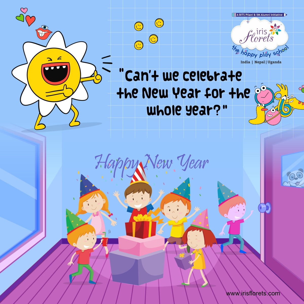 IrisEducare's tweet photo. New Year Week for students 😁 
Can't we celebrate the New Year for the whole Year?😅 
#preschoolinhyderabad #bestplayschoolinhyderabad #hyderabadplayschools #bestpreschoolofhyderabad #bestpreschool #preschoolnearme #topplayschoolinhyderabad #irisfloretsplayschool #irisflorets https://t.co/tDxQBb3gZ7