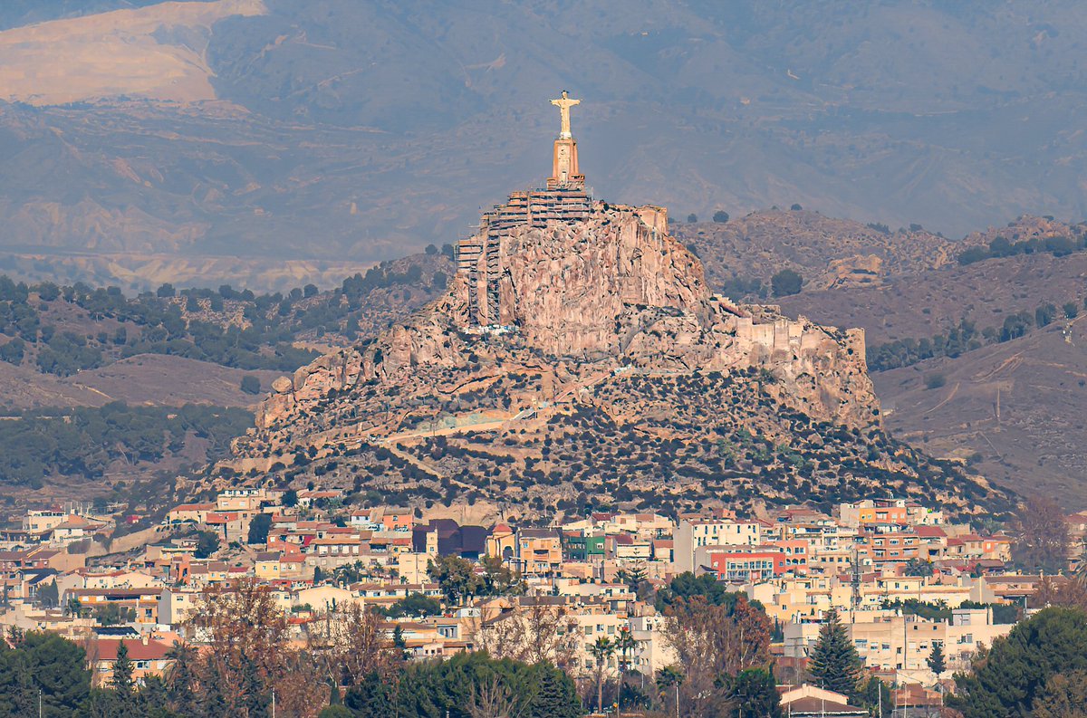 Monteagudo visto desde los Garres en un día claro (diciembre 2022)