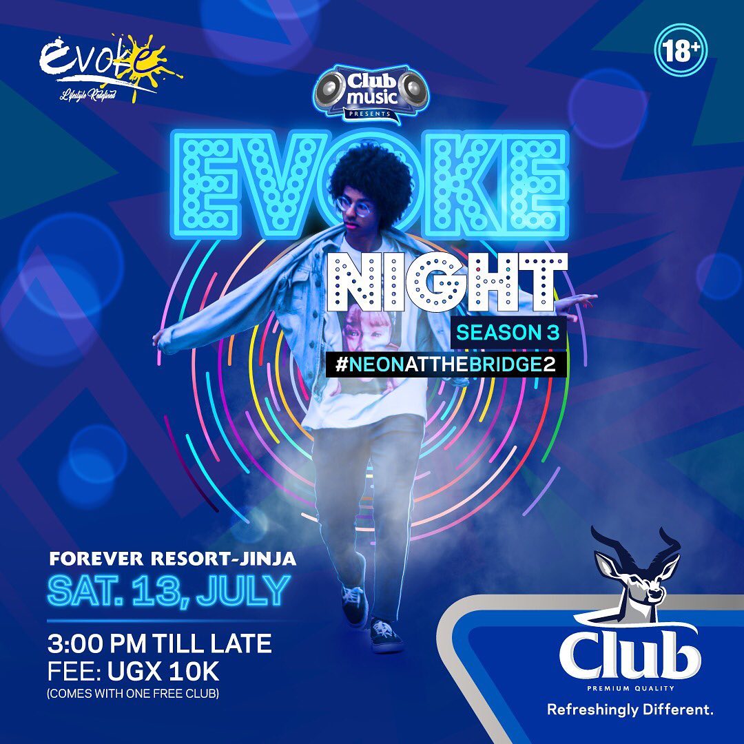 evoke_ug's tweet photo. Thursdays bring back memories, throwback to the Evoke night hosted at
๐ @foreverresort on the 13th July 2019!
Tag a friend you remember meeting๐
#neonatthebridge2 #NeonAtTheBridge2 #evoketuko #evokelifestyle https://t.co/LaBlAlQfxa