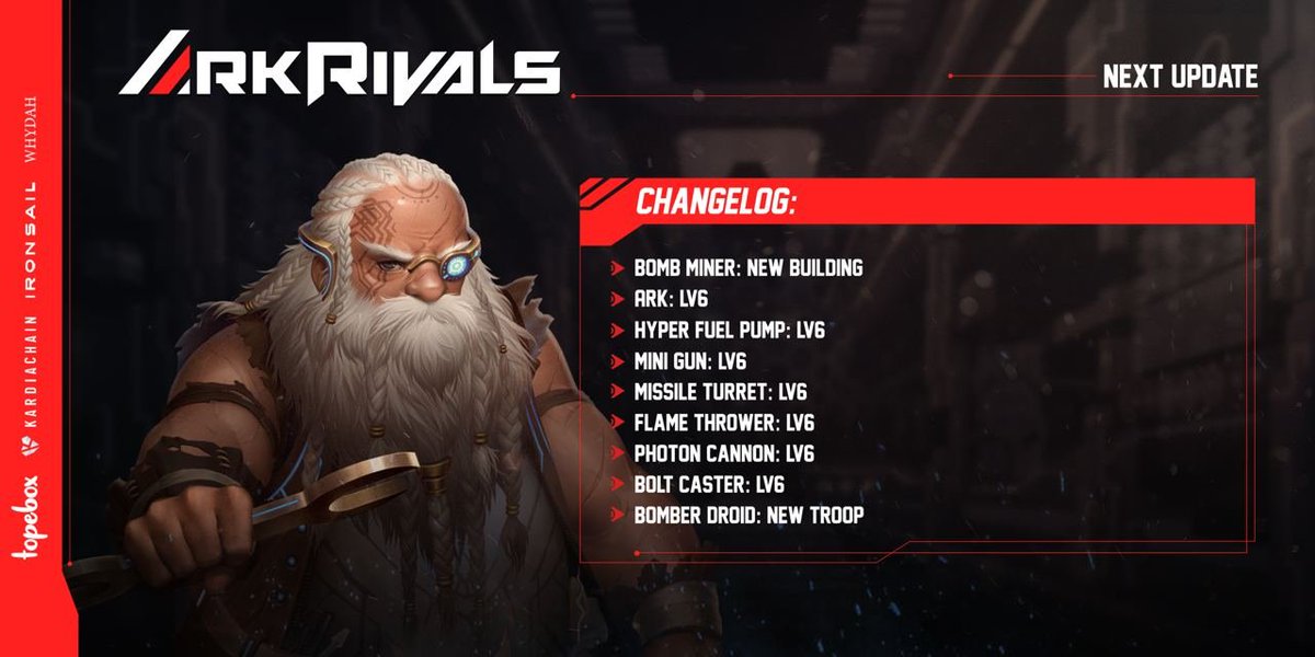 SiddharthaBord7's tweet photo. New update is out generals! let's explore, new units and structures, new ATTACK and DEFENSE tactics. upgrade your Ark to 6! 🎖🚀🤓

@Ark_Rivals @KardiaChain @IronSailCrew
@SiopaooPH @BNBCHAIN @Five_Emcee
 
#Whydah #Metaverse #Play2Earn #5mc #Topebox https://t.co/7qP8nGAG4L