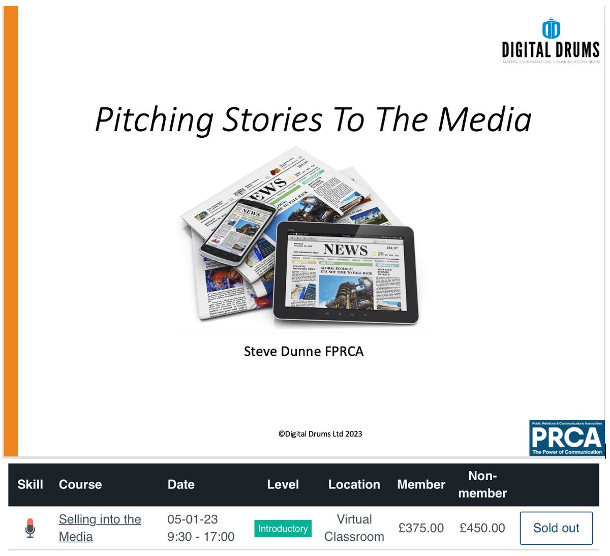 Training roars back in for 2023! "Pitching stories to the media" was the most successful PR training course of 2022 &amp; today's sold out <a href="/PRCAtraining/">PRCA Training</a> workshop shows the pace isn't slowing for a second. Visit <a href="/PRCA_HQ/">PRCA</a> website for new dates being added  #prtraining #mediatraining