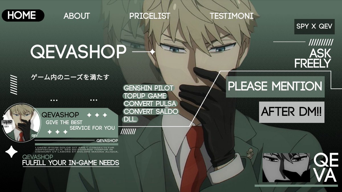 Qev 🐱 | Topup | Convert | Joki Game tweet media