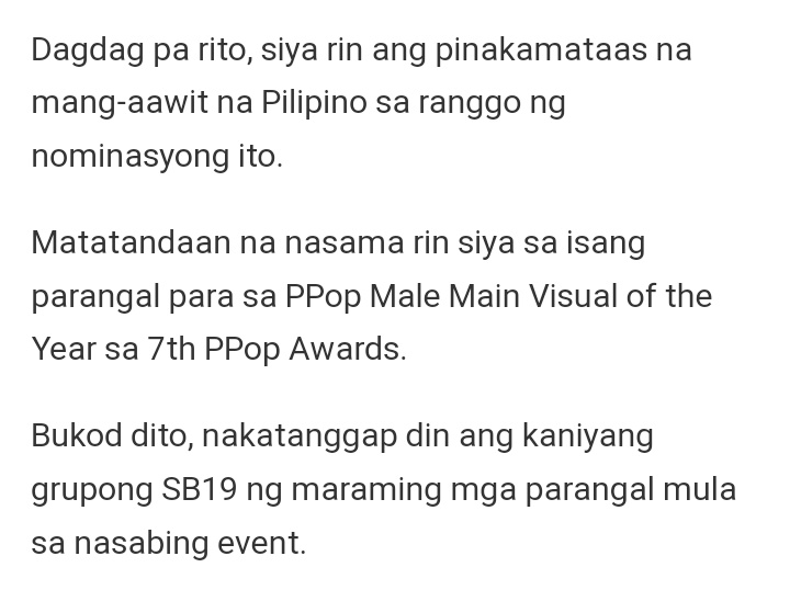maisaniJah's tweet photo. "...siya rin ang pinakamataas na mang-aawit na Pilipino sa ranggo ng nominasyong ito."

Another feature in an article! 🥺
Keep it coming po. Thank you! 💚

🔗 https://t.co/vsj0XdzJQ6

@SB19Official #SB19
@jah447798 #SB19_JUSTIN
#JustinDeDiosOnNYCbillboard https://t.co/xtNBbPAELl