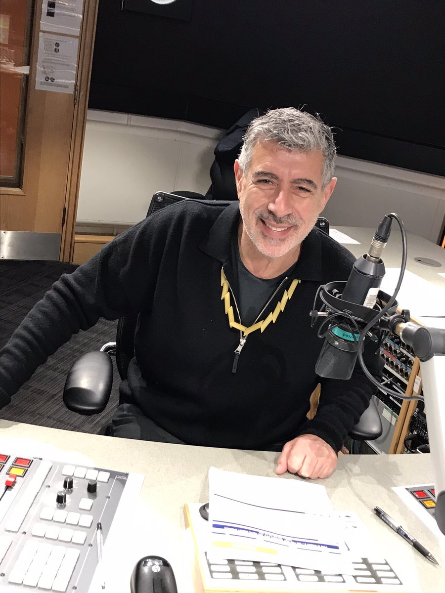 The (fabulous) Ooooh sporting the pasta necklace Ida (my 9 year old GD fan) made him - suits you sir! <a href="/BBCRadio2/">BBC Radio 2</a> <a href="/djgarydavies/">Gary Davies</a>