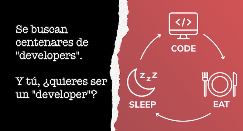 chemaalonso's tweet photo. El lado del mal - Se buscan centenares de "developers". Y tú, ¿quieres ser un "developer"? #HackYourCareer https://t.co/zxkBzoky0N @geeks_academy #fullstackdeveloper https://t.co/PNbmvmcNuC