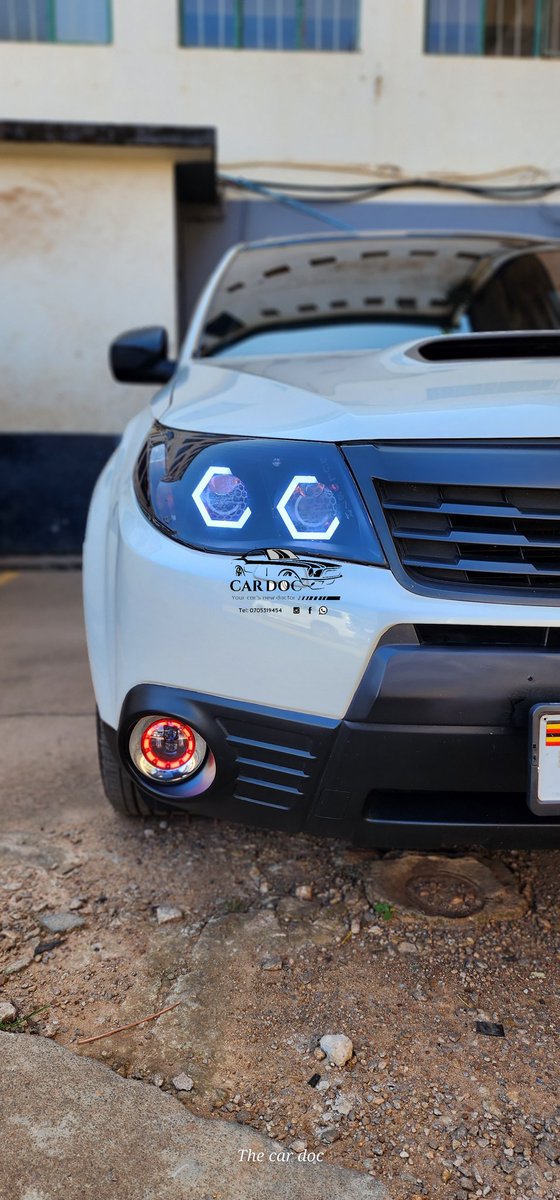 The_Car_Doc's tweet photo. Forester Sh5 bi-led hexagon projector retrofit #cardocug #projectorretrofits #hexagondrl #kampala https://t.co/E5BRWvQvi0