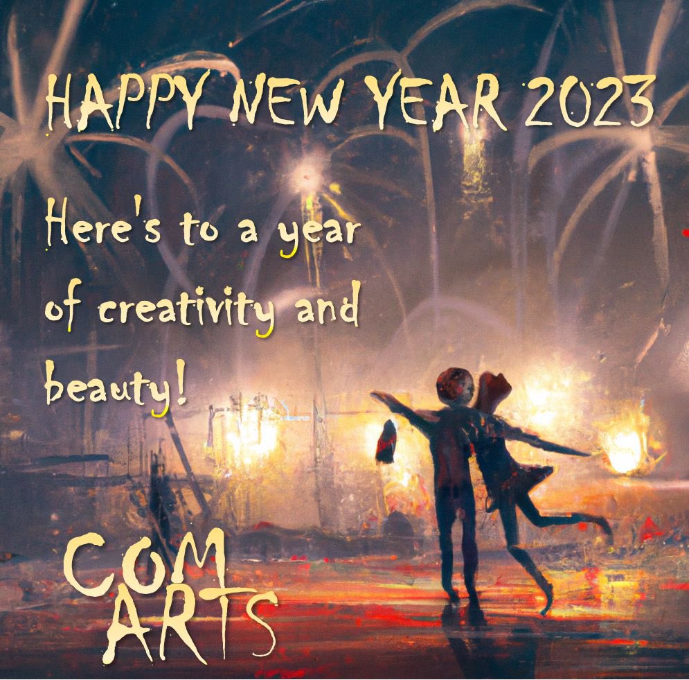 Happy 2023 🤩
Here's to a year of creativity, innovation &amp; growth for a vibrant community of artists, creators, and collectors. Let's embrace the unknown and all the possibilities it holds, and let's work together to create a brighter future for us all. #ComArts #NFTs #NFT #Web3