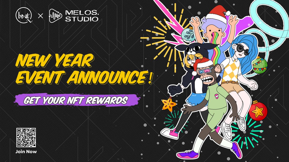 Happy Rewards time for New Year Event🧧🎁🎁
Thanks, <a href="/melos_studio/">Melos Studio</a> and Friends.
 Have you joined and controlled your avatar to dance? 💃🕺👯👯‍♂️👯‍♀️
 Join discord.gg/sCg2PmW4 and send us your Viedo to get the NFT rewards.
