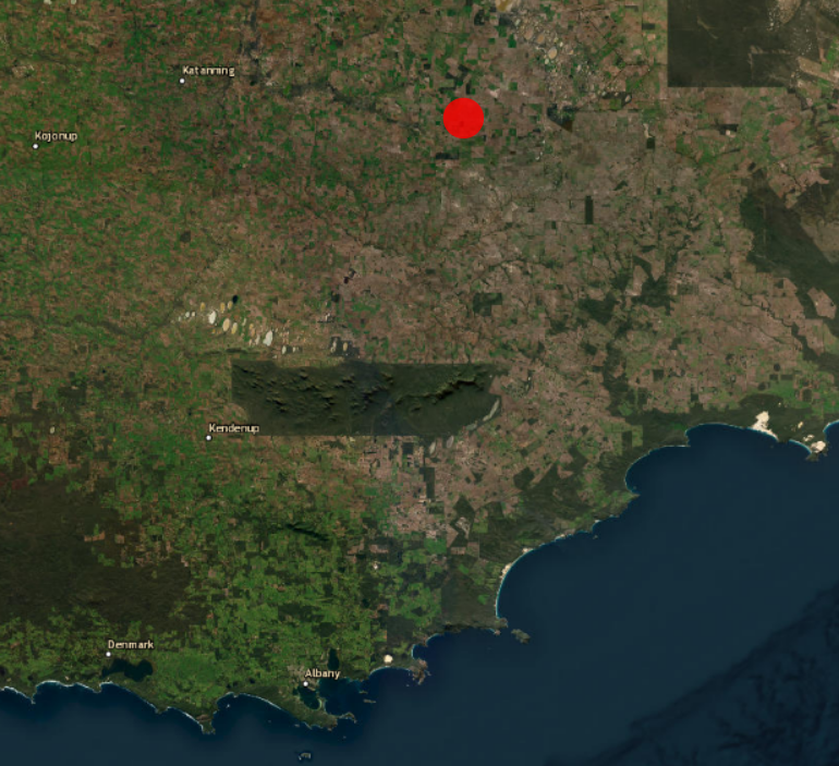 weather_wa's tweet photo. @Sparrow_65 @baxlex @ManjitK6987 @BunburyWeather @RKMac65 @drstip @perthovalman @Barnsy_Lisa @ImTheOnlyAstro @BigV2011WCE @2017Ferret @paulmp @Rob_lebob @TheWAWG @aussie_robbob @WendyBirdOZ There Was A Magnitude 4.5 #Earthquake Recorded In The #GreatSouthern Region At 1:12pm Today 📈 #AlbanyWA #Gnowangerup #JustAnotherDayInWA #Katanning #Kojonup #Mindarabin #Narrogin #Nyabing #Ongerup #PerthNews #Pingrup #StirlingRanges #Wagin #WesternAustralia #Wheatbelt https://t.co/LfNiYtHHiu