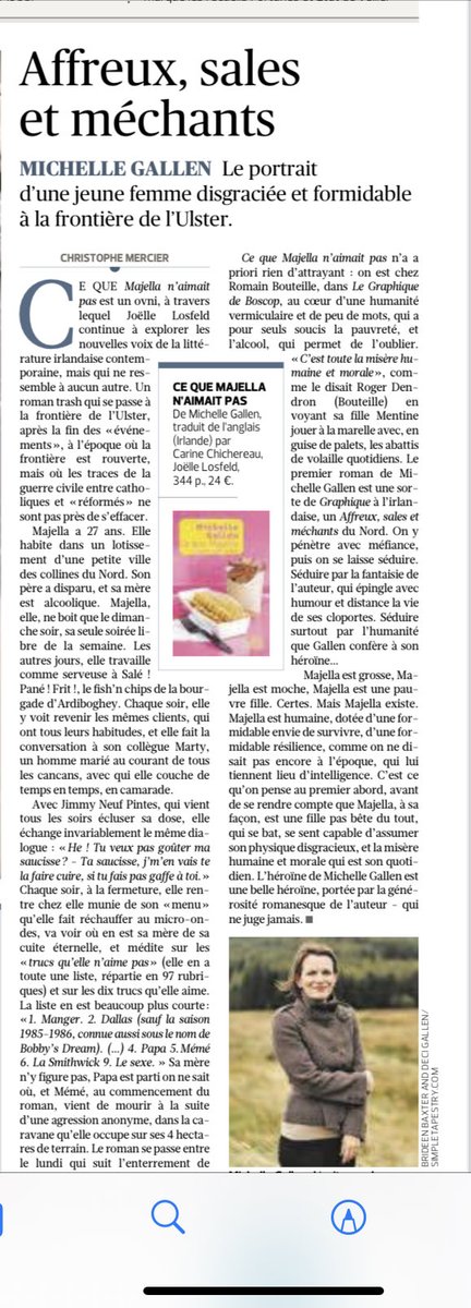 EdJoelleLosfeld's tweet photo. Quand le livre sort en librairie en même temps je le formidable article de Christophe Mercier dans ⁦@Le_Figaro⁩ litt.. le premier bonheur du jour ❤️ https://t.co/sLNArJvuQG