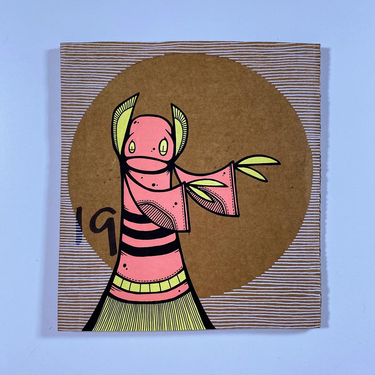 Korporate's tweet image. New work available in my online shop. Link in bio. #posca #poscaart #korpworm