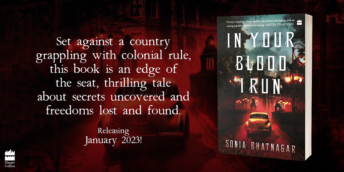 soniasofar's tweet photo. My debut fiction #inyourbloodirun is out in bookstores. If you’re looking for a crime thriller to get the temperature up this cold cold day you know what to do😊#harpercollinsindia #soniabhatnagar #BookTwitter #newbookout https://t.co/5VKCQaPjyP